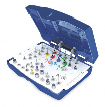 Surgical kit for Seven impl. system with ext. irr. drill